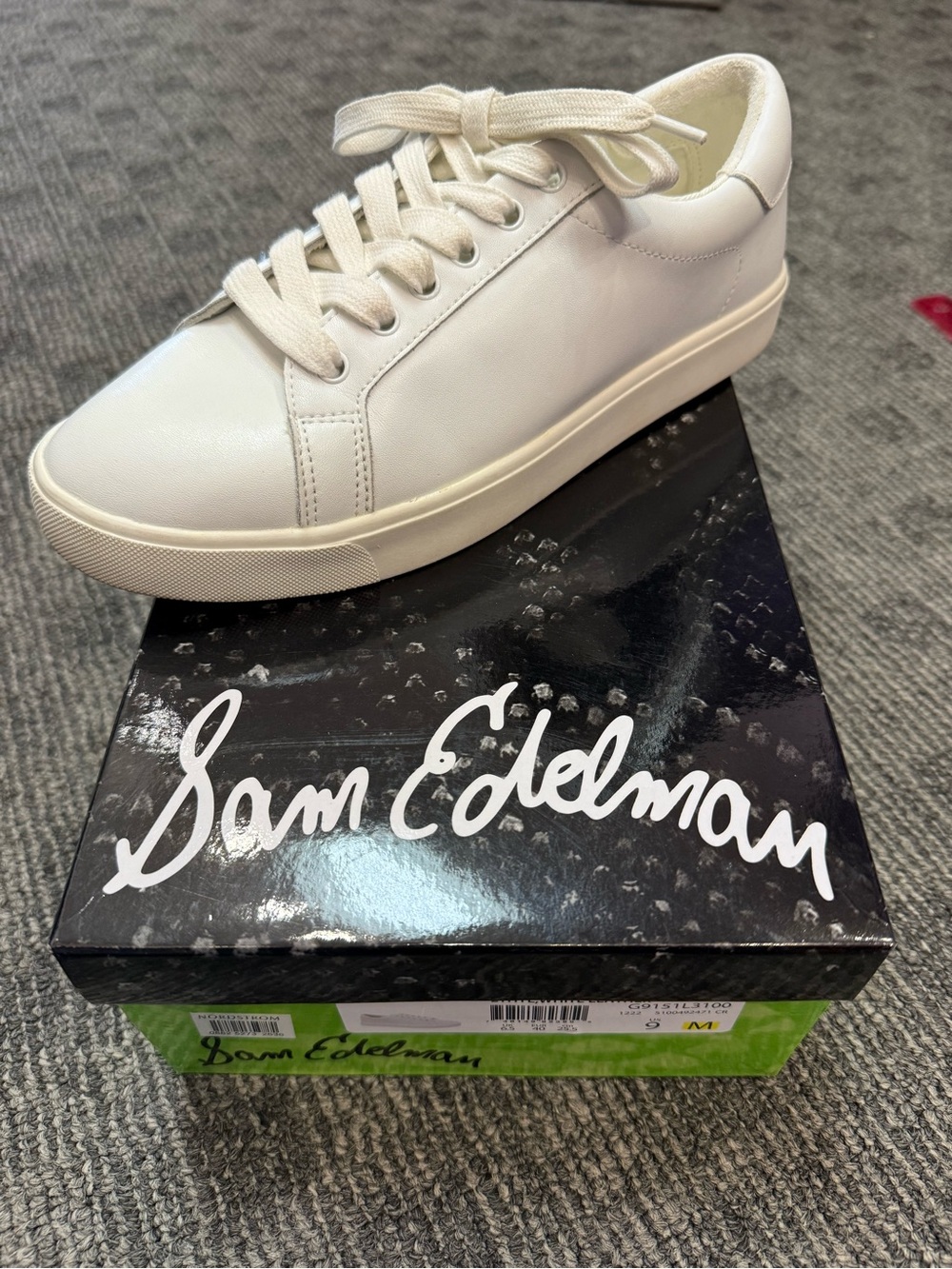 Sam Edelman White Leather Women's Low-Top Sneaker